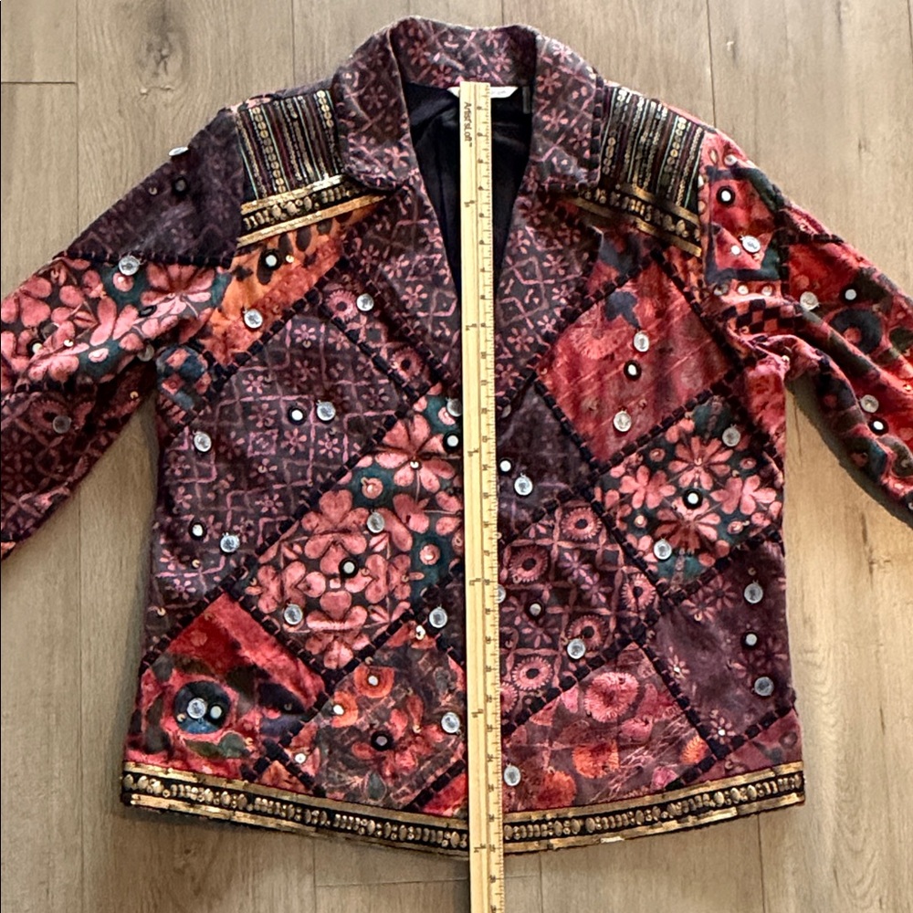 Soft Surroundings Multicolor Patchwork Blazer - image 13